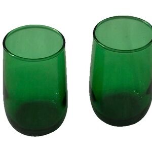 Green Glass Tumblers